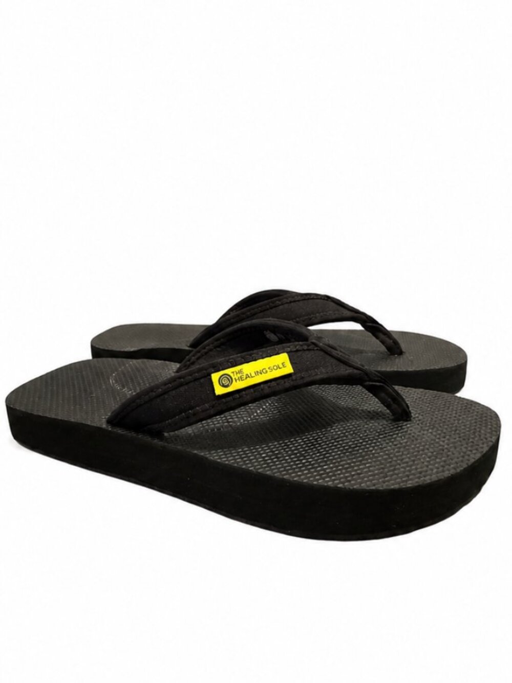 The Healing Sole Recovery Flip Flops Women's 7.5 Black Comfort Sandals EUC